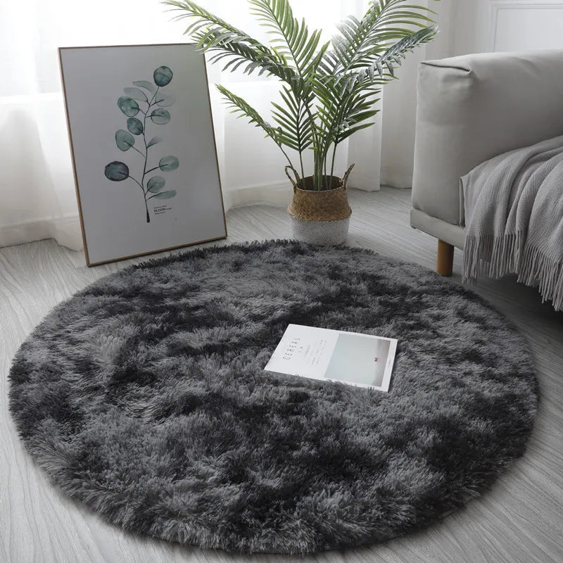Tapis Shaggy Rond Classique