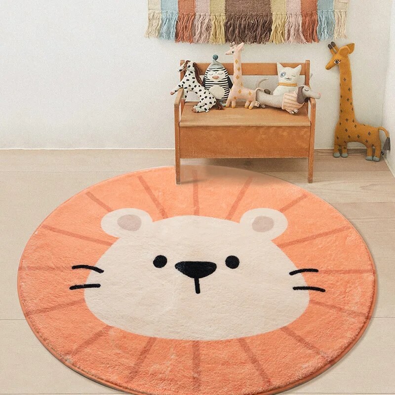 Tapis de Sol et de Jeu Rond pour Chambre d'Enfant