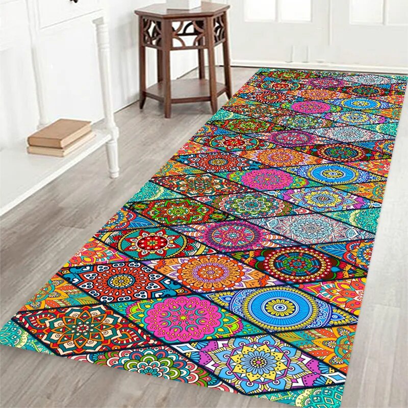 Tapis Anti-Dérapant avec Motif Mandala