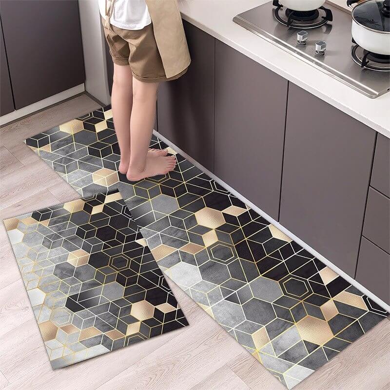 Tapis de sol antidérapant - Formes Géométriques