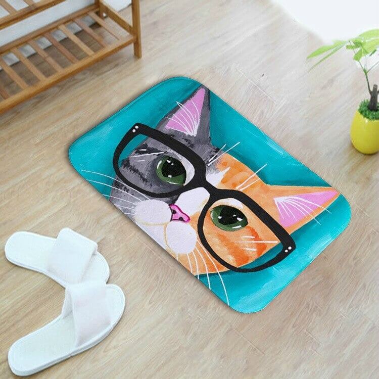 Tapis de bain antidérapant à mémoire de forme - Chat