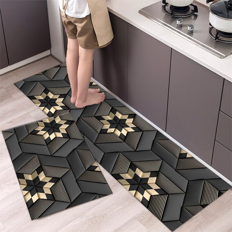 Tapis de sol antidérapant - Formes Géométriques