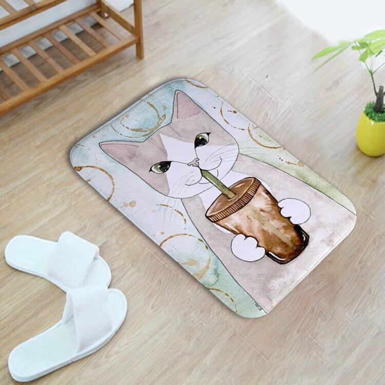 Tapis de bain antidérapant à mémoire de forme - Chat