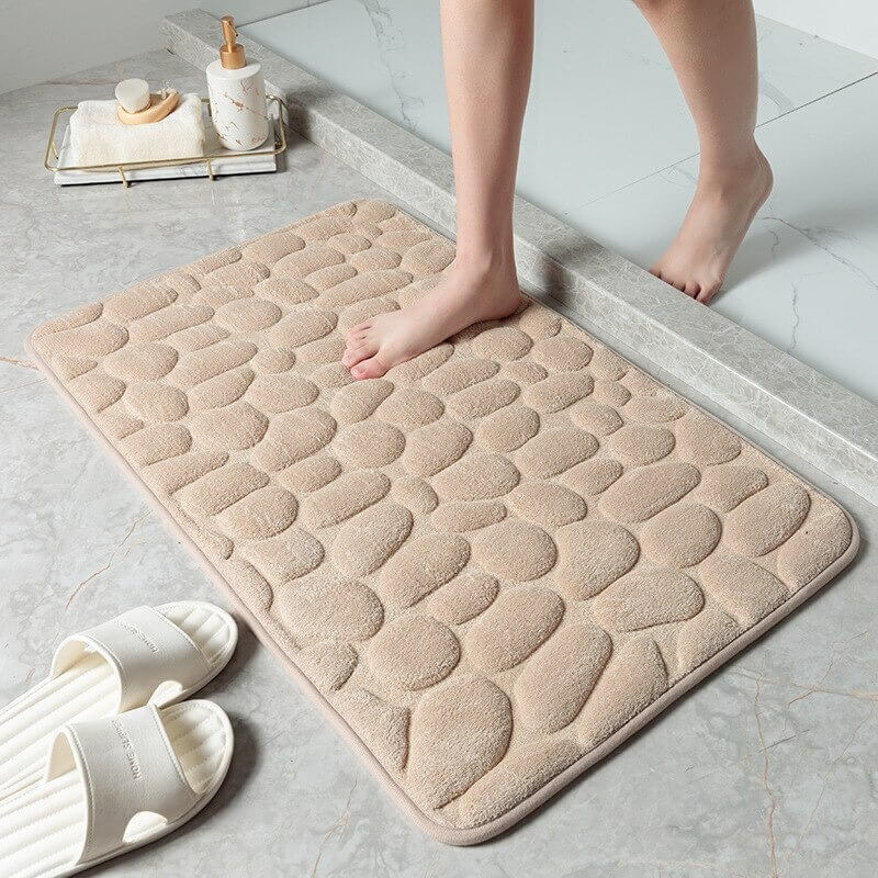 Tapis de bain antidérapant à mémoire de forme - Galets