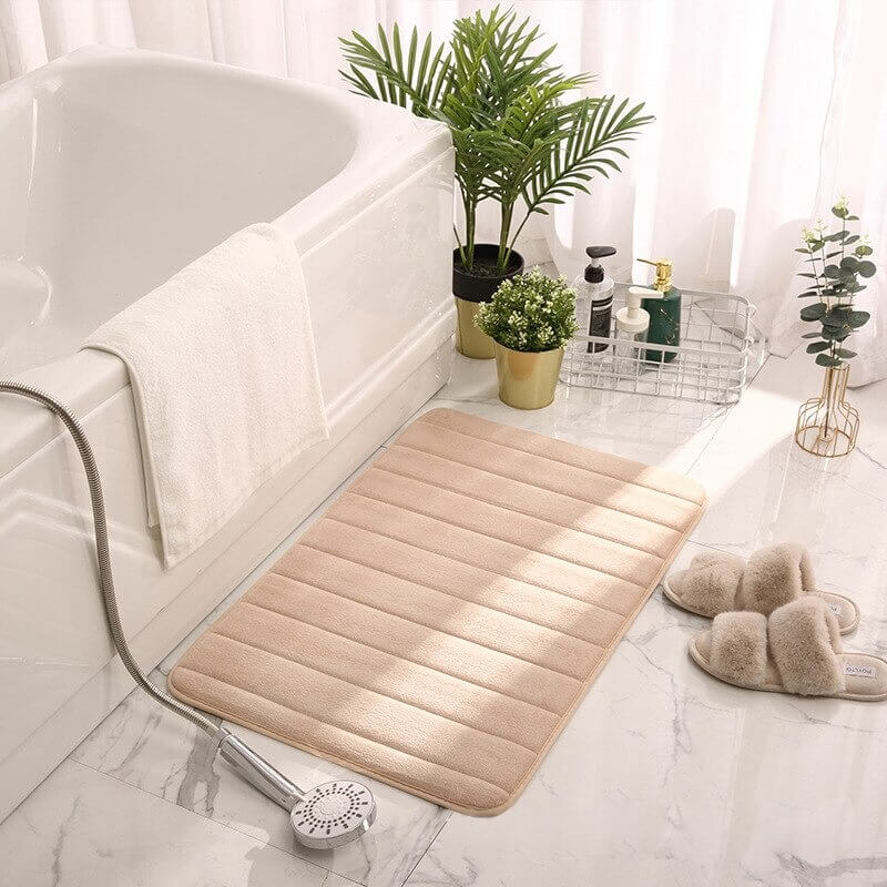 Tapis de bain antidérapant à mémoire de forme - Bandes