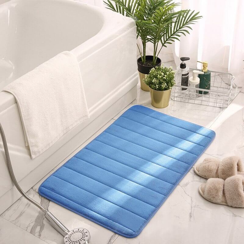 Tapis de bain antidérapant à mémoire de forme - Bandes