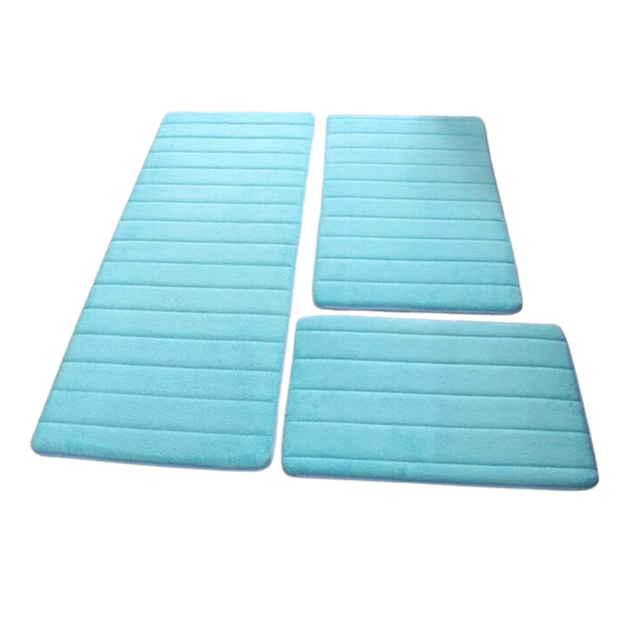 Tapis de bain antidérapants mémoire de forme - Lot de 3