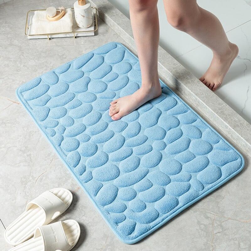 Tapis de bain antidérapant à mémoire de forme - Galets