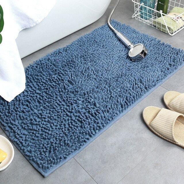 Tapis de bain antidérapant microfibre chenille