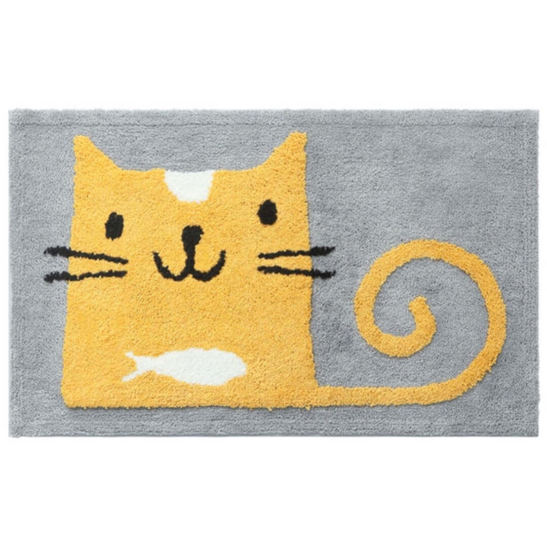 Tapis de bain antidérapant moelleux - Chat