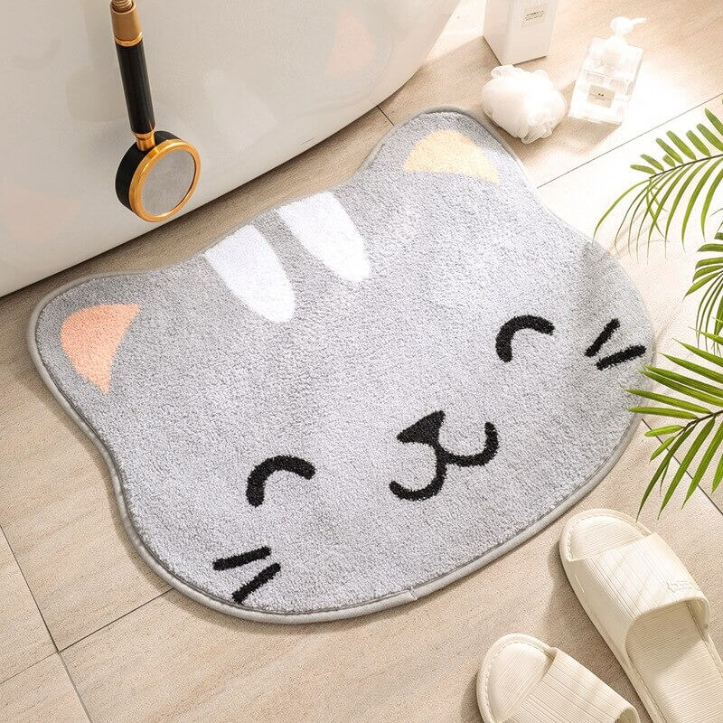 Tapis de bain antidérapant moelleux - Chaton