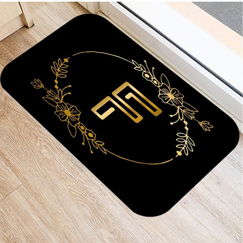 Tapis de bain antidérapant moelleux - Lettre