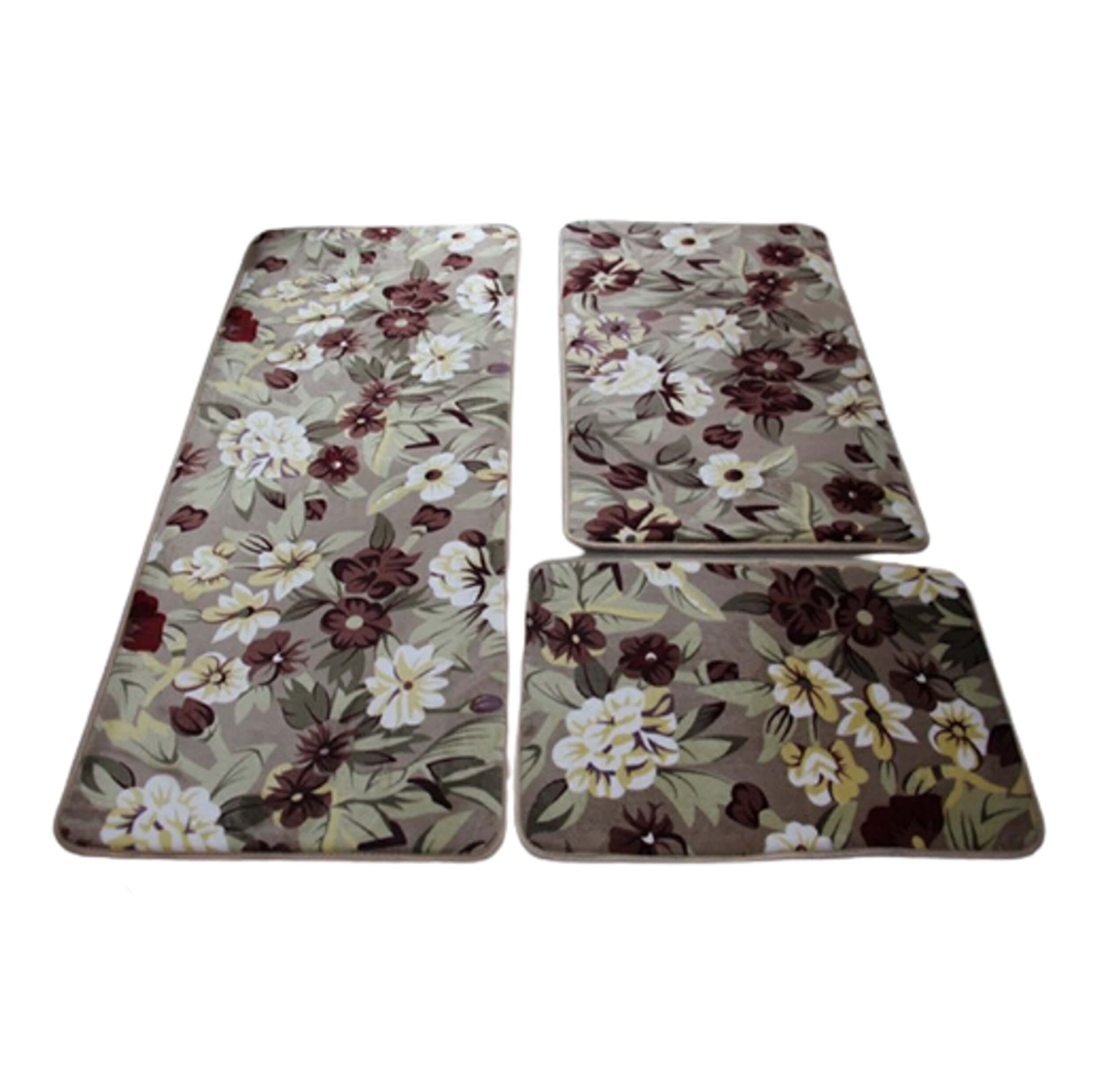 Tapis de bain antidérapants moelleux - Lot de 3