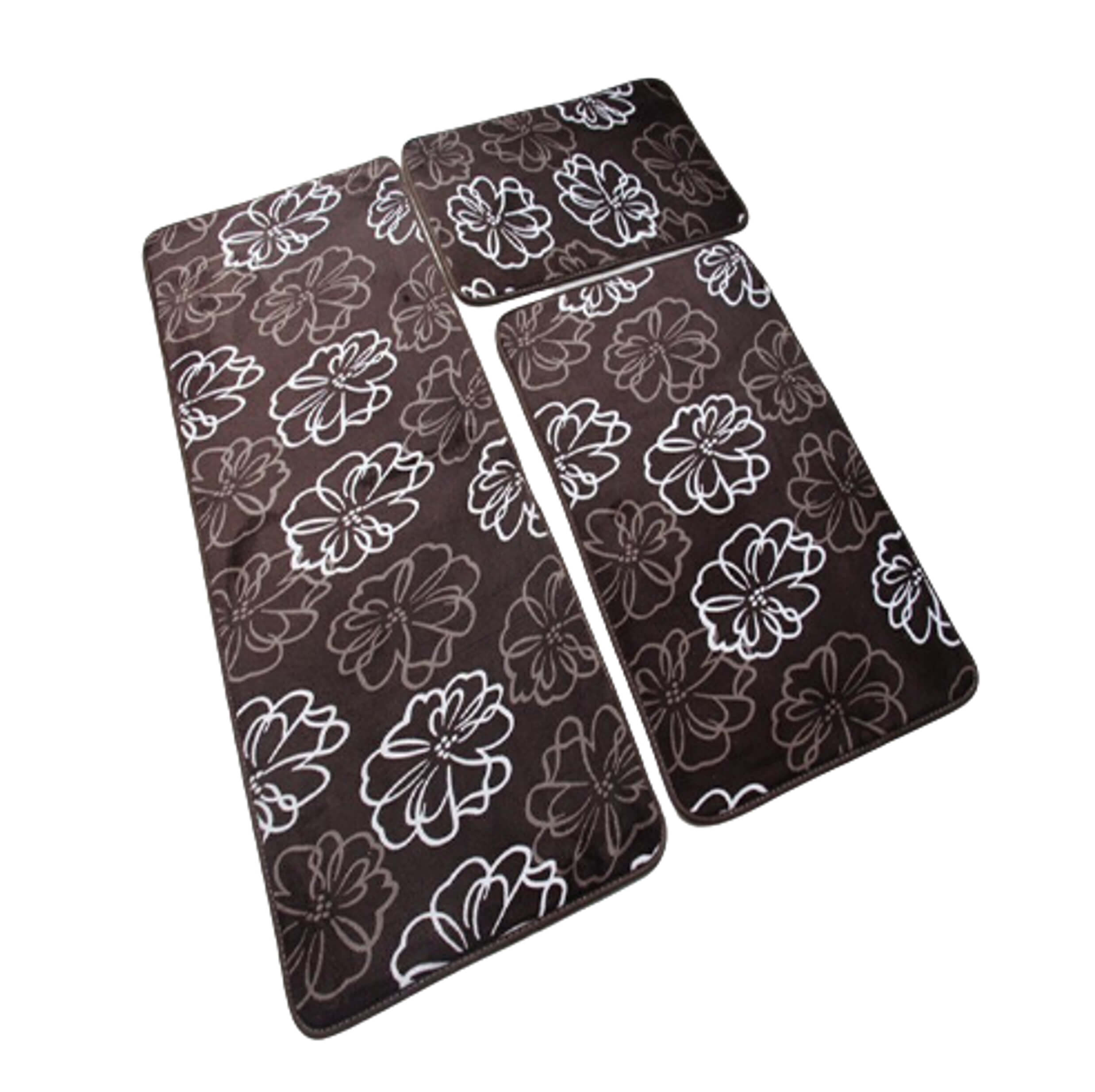Tapis de bain antidérapants moelleux - Lot de 3