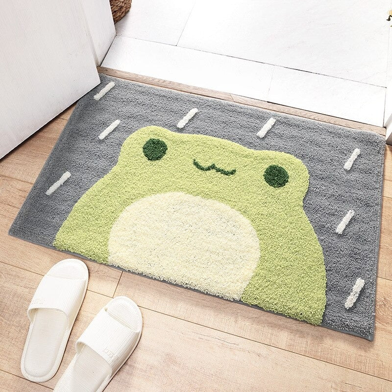 Tapis de bain antidérapant moelleux - Grenouille