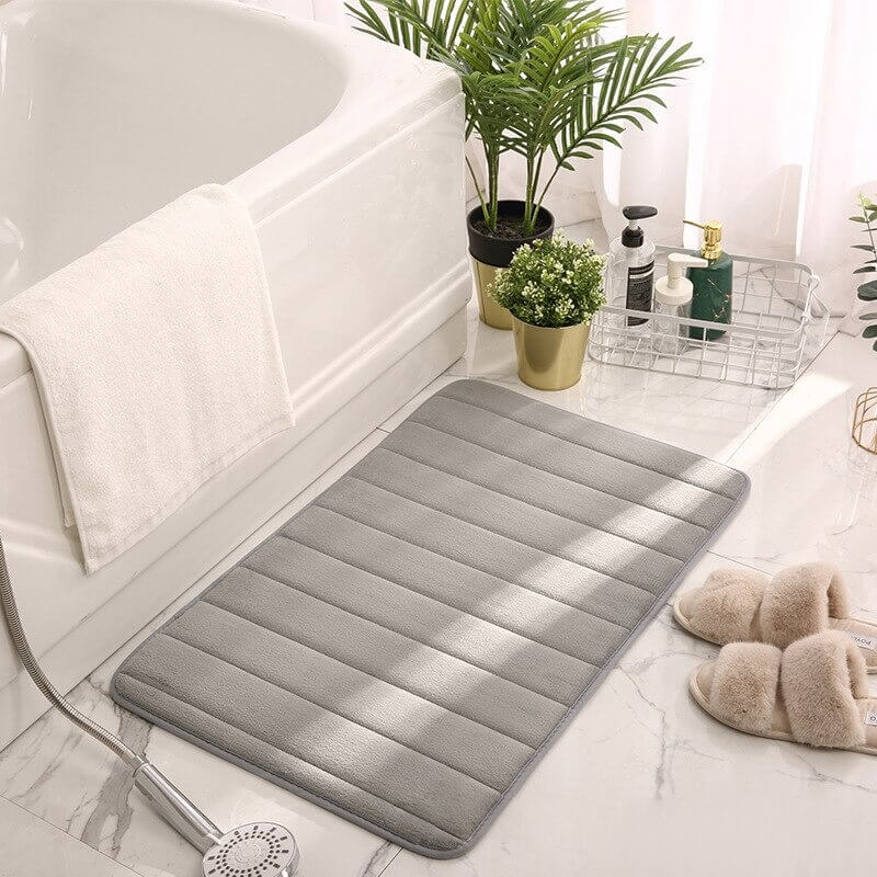 Tapis de bain antidérapant à mémoire de forme - Bandes