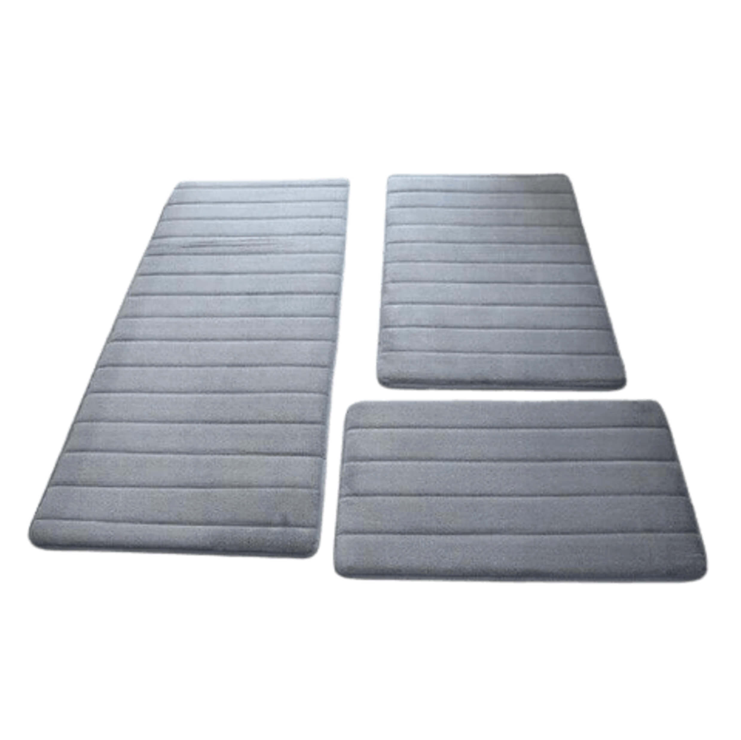 Tapis de bain antidérapants mémoire de forme - Lot de 3