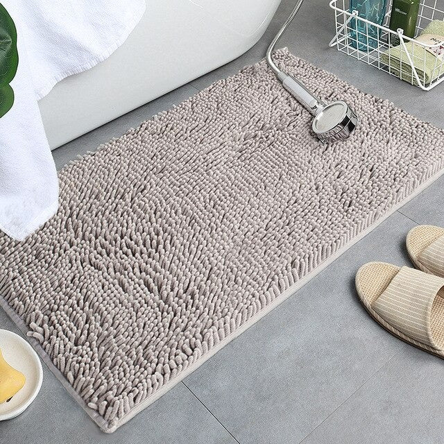 Tapis de bain antidérapant microfibre chenille