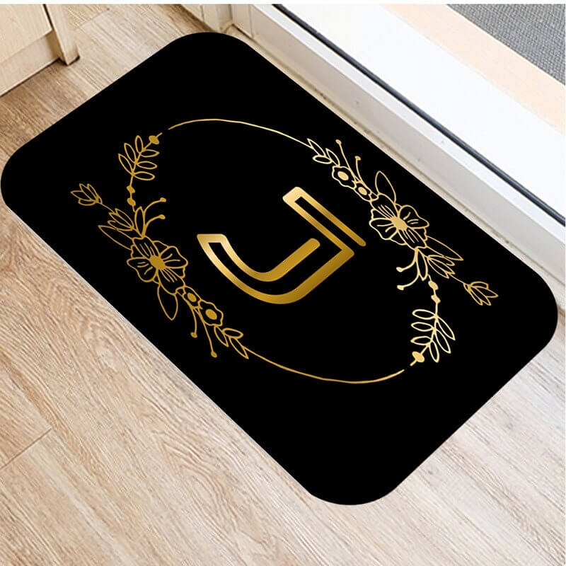 Tapis de bain antidérapant moelleux - Lettre