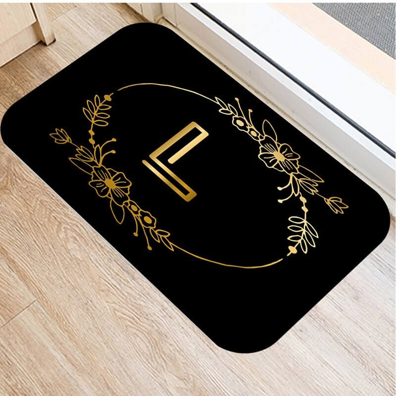 Tapis de bain antidérapant moelleux - Lettre
