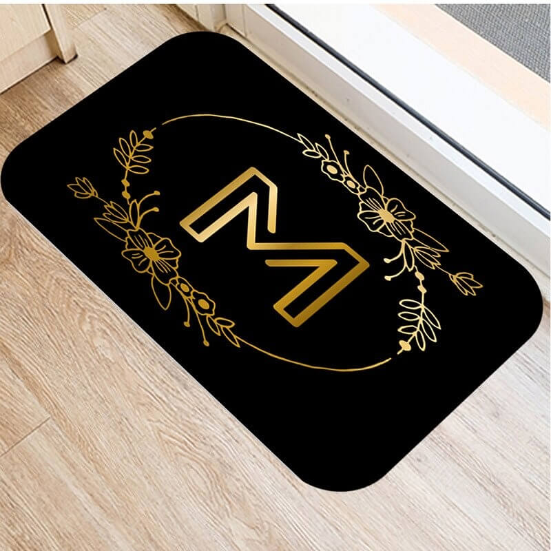 Tapis de bain antidérapant moelleux - Lettre