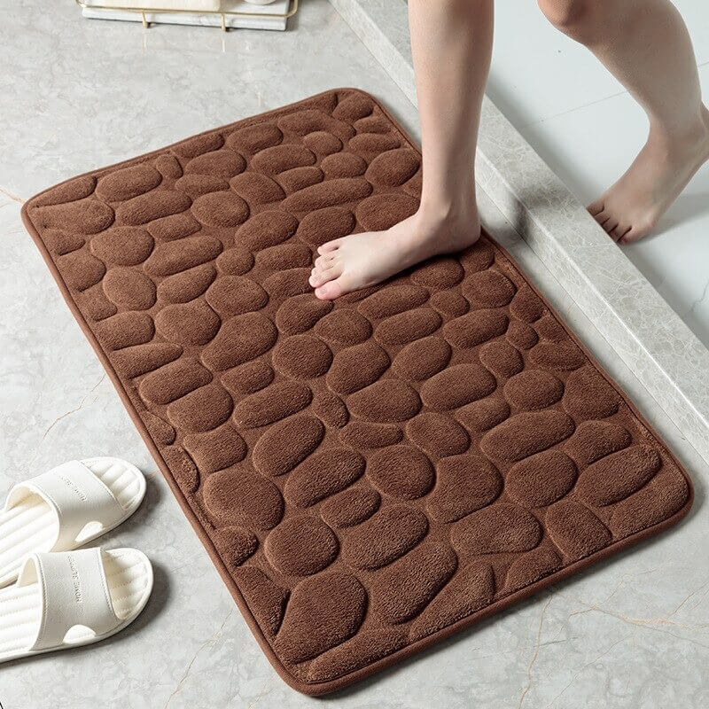 Tapis de bain antidérapant à mémoire de forme - Galets