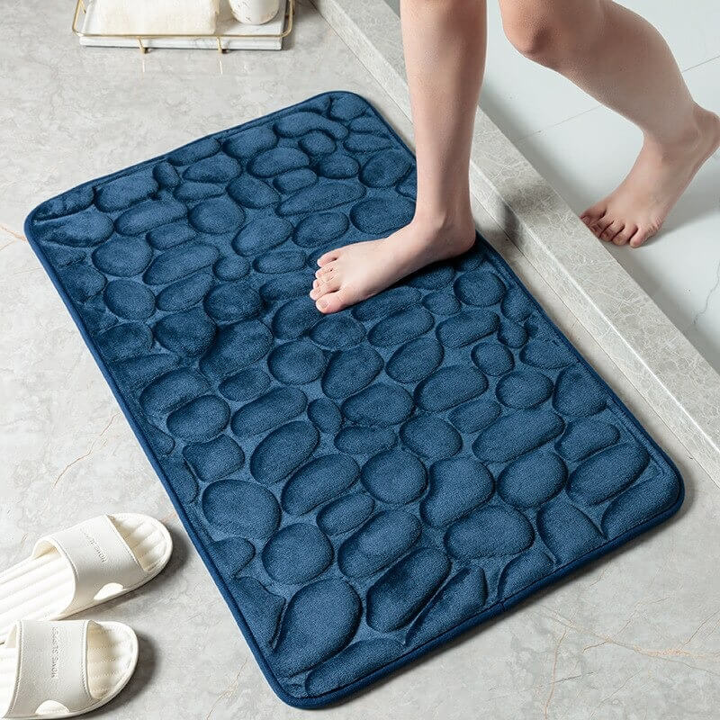 Tapis de bain antidérapant à mémoire de forme - Galets