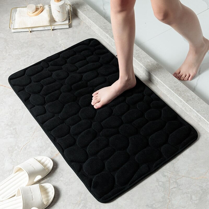 Tapis de bain antidérapant à mémoire de forme - Galets