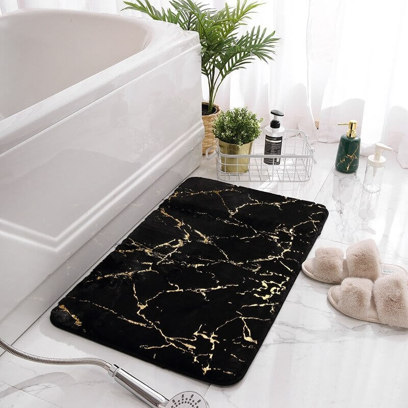 Tapis de bain antidérapant moelleux - Marbre