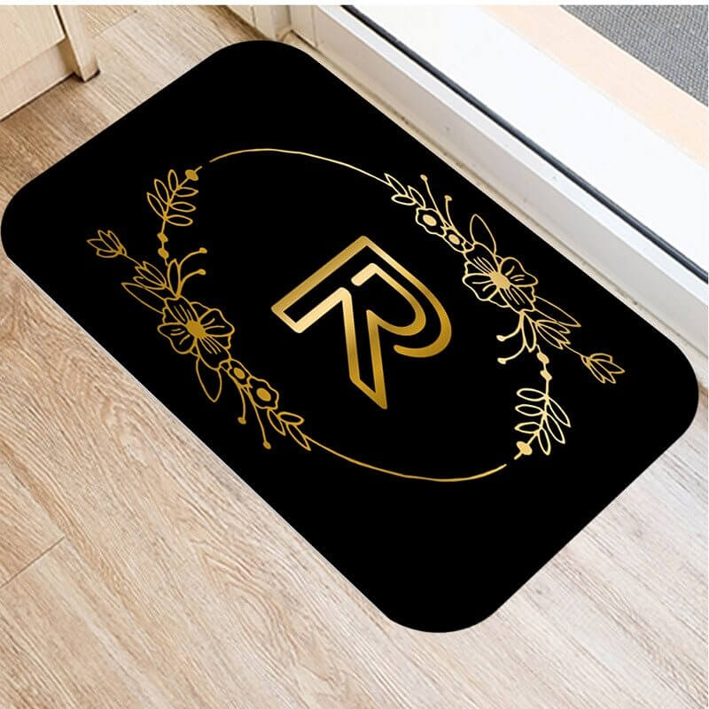 Tapis de bain antidérapant moelleux - Lettre
