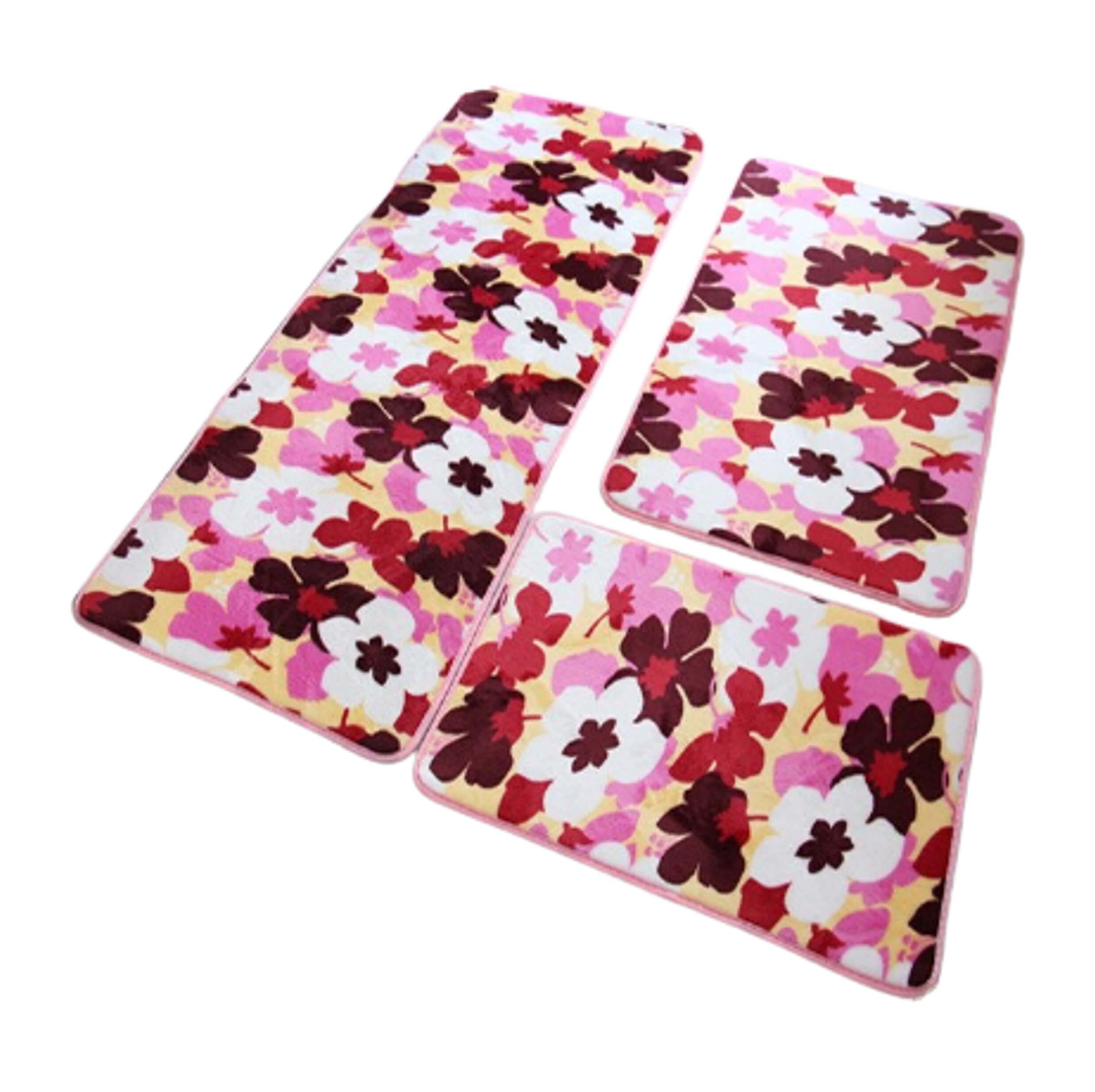 Tapis de bain antidérapants moelleux - Lot de 3