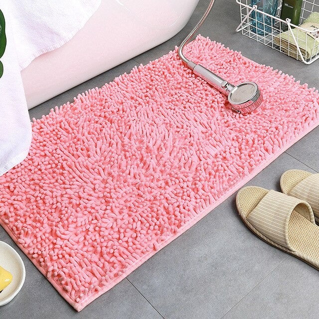 Tapis de bain antidérapant microfibre chenille