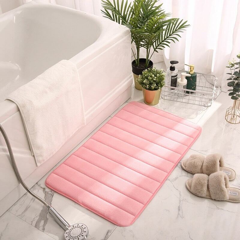 Tapis de bain antidérapant à mémoire de forme - Bandes