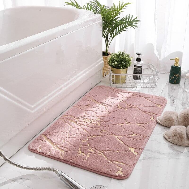 Tapis de bain antidérapant moelleux - Marbre