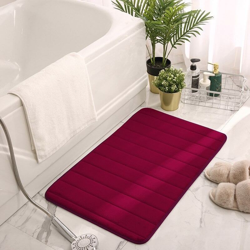 Tapis de bain antidérapant à mémoire de forme - Bandes