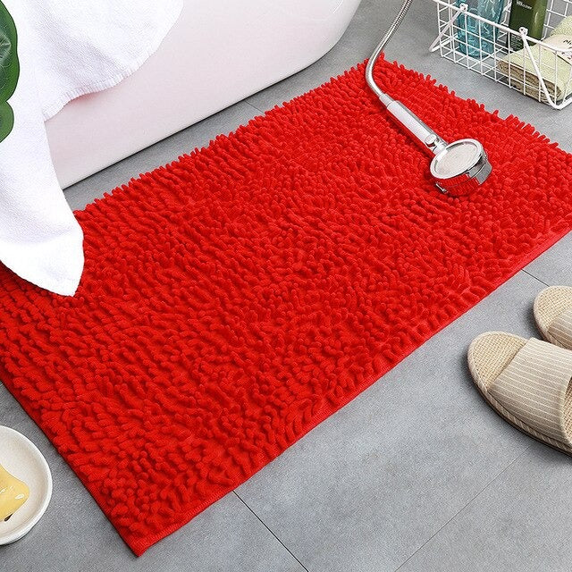 Tapis de bain antidérapant microfibre chenille