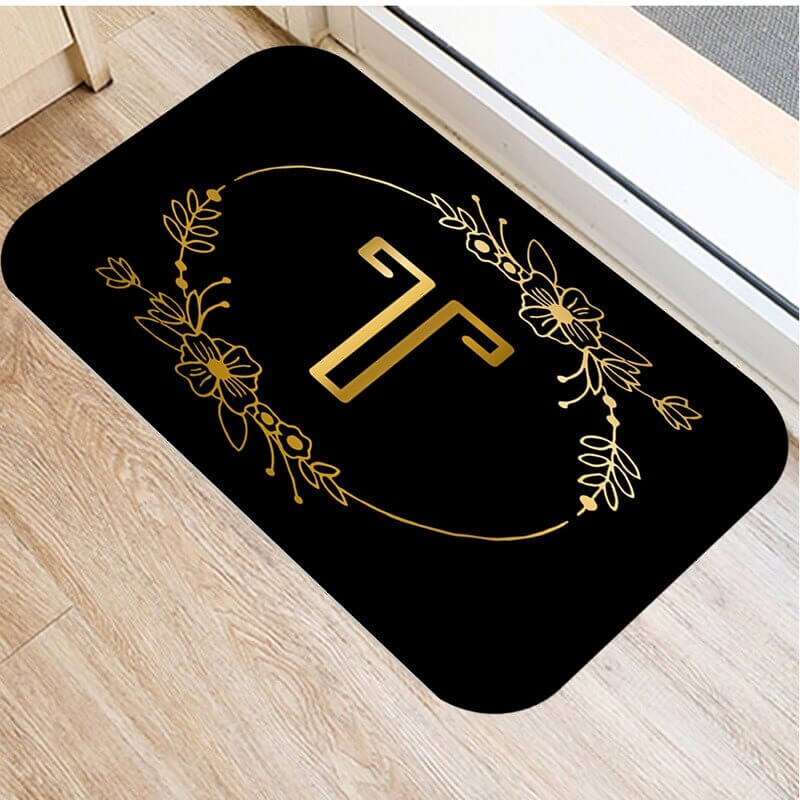 Tapis de bain antidérapant moelleux - Lettre