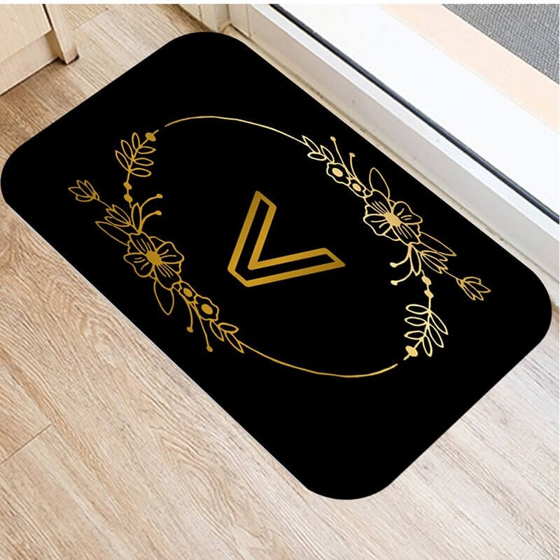 Tapis de bain antidérapant moelleux - Lettre