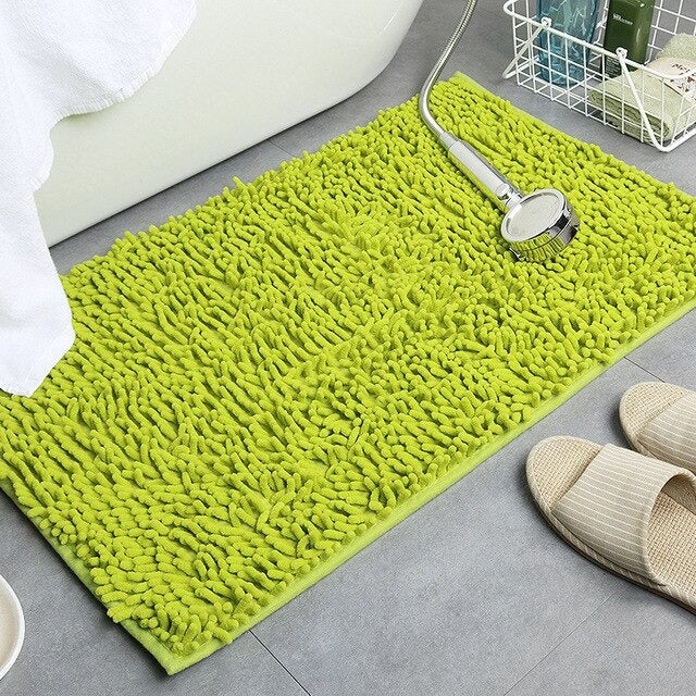 Tapis de bain antidérapant microfibre chenille