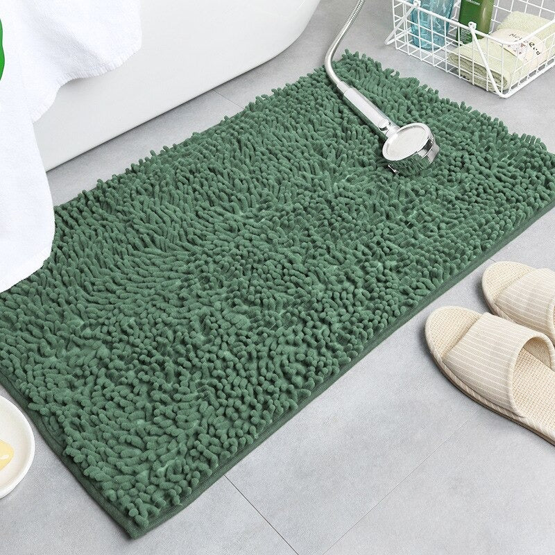 Tapis de bain antidérapant microfibre chenille