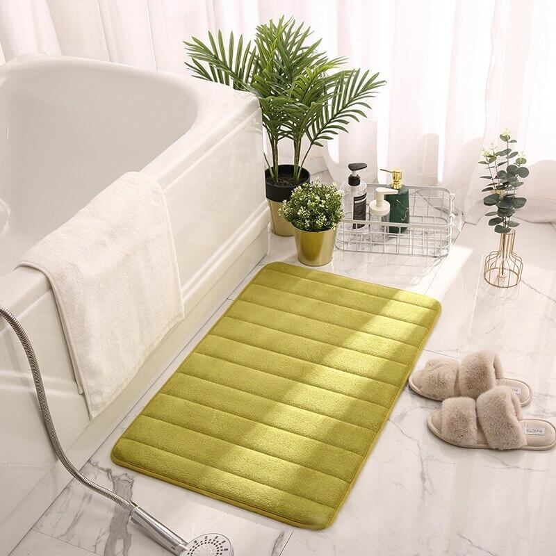 Tapis de bain antidérapant à mémoire de forme - Bandes