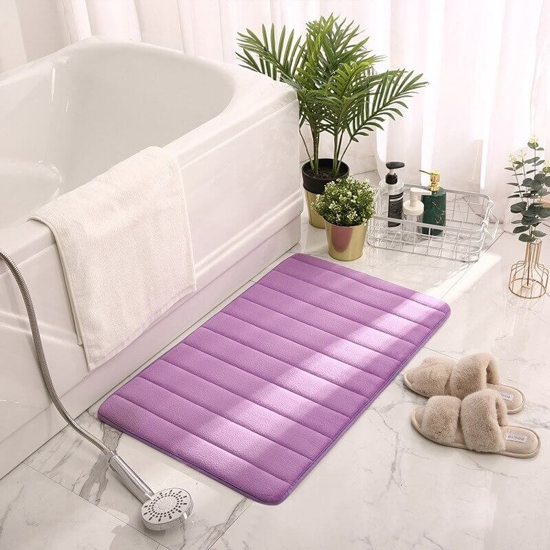 Tapis de bain antidérapant à mémoire de forme - Bandes