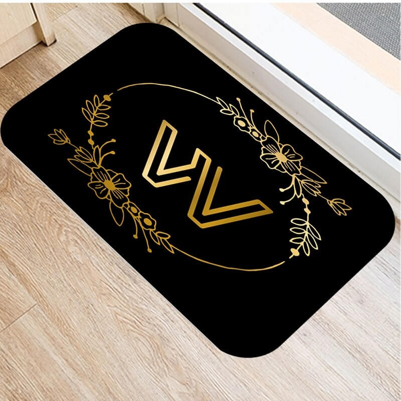 Tapis de bain antidérapant moelleux - Lettre